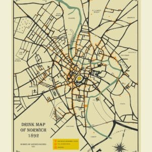 Old Drink Map of Norwich