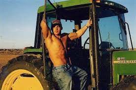 Sexy Farmer with tractor