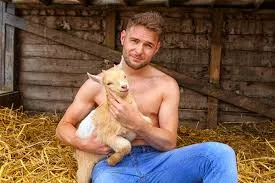 Sexy Farmer with goat